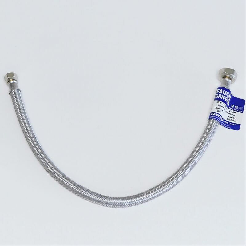Faucet Sink Connector Water Supply Line 1/2 in. FIP x 3/8 in. compression 20" (10 units/pack)