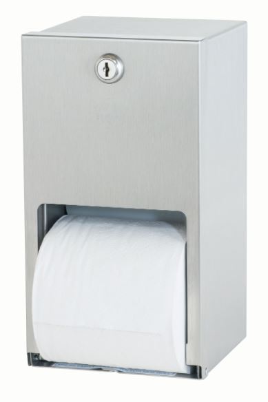 Bradley #5402-000000 Commercial Toilet Paper 2 Roll Dispenser Locking With Key