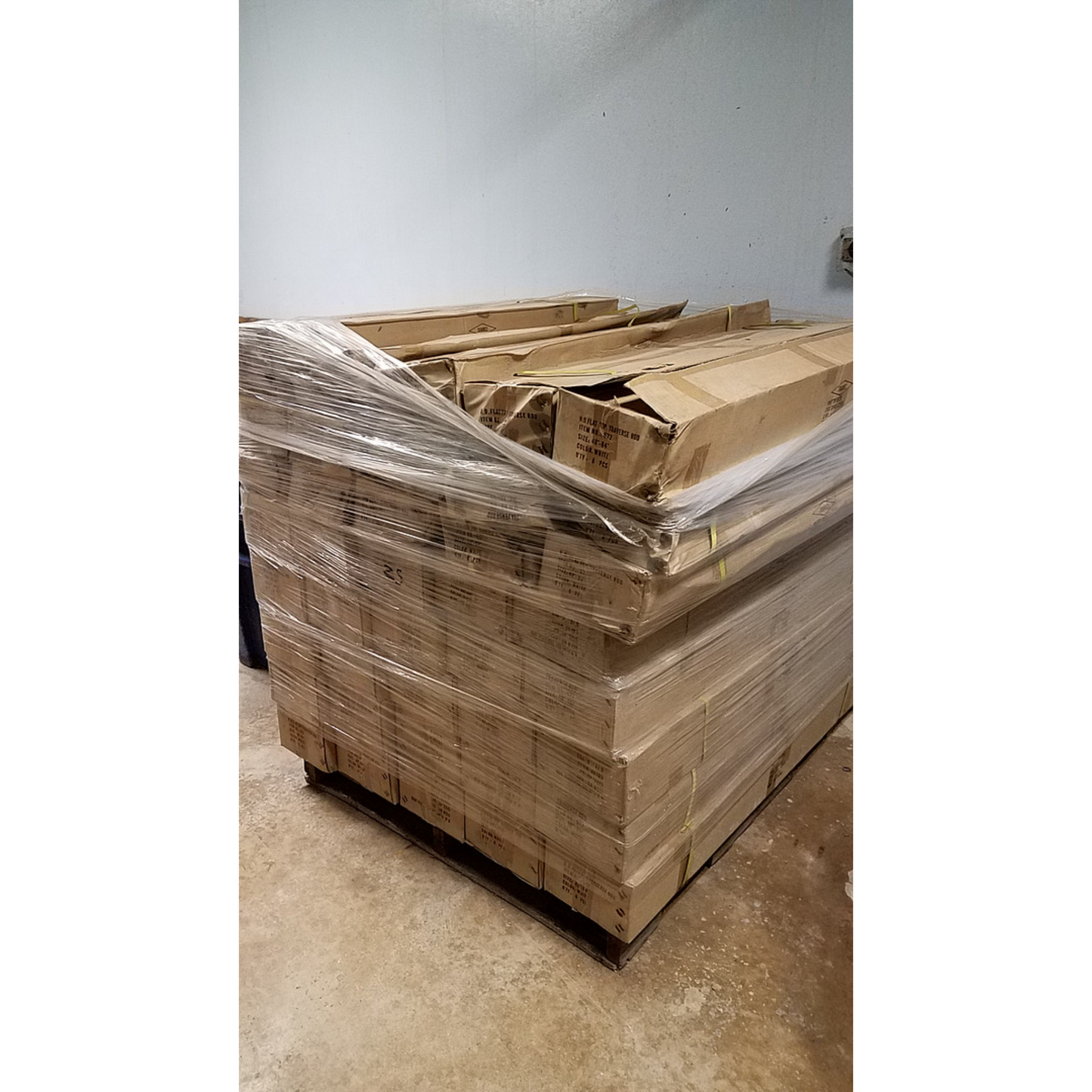 Heavy Duty Travers Rod 48"-84"(Caja de 6 rieles)