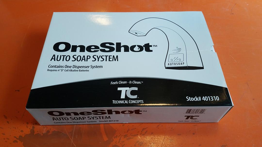 Lot - OneShot B-826.18 Electronic Soap Dispenser in Chrome, New (6unit/lot)