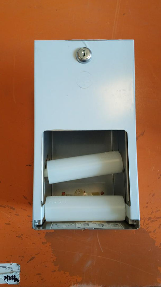 Bradley #5402-000000 Commercial Toilet Paper 2 Roll Dispenser Locking With Key